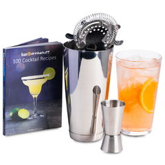 Basic Cocktail Shaker Set with Cocktail Book