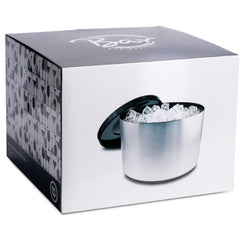 10 Litre Plastic Ice Bucket Brushed Aluminium Effect
