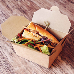 Kraft Compostable Hot Food Box 125 x 115mm