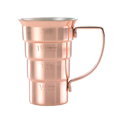 Barfly Handled Copper Stepped Jigger 2oz