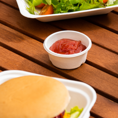 White Biocane Sauce Pot 2oz / 60ml