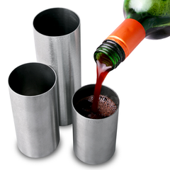 Stainless Steel Thimble Wine Measure 3 Piece Bundle Set