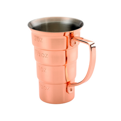 Barfly Handled Copper Stepped Jigger 2oz
