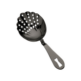 Barfly Gun Metal Black Scalloped Julep Bar Strainer