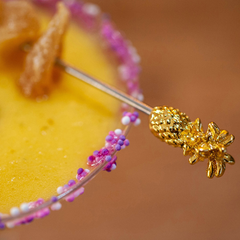 Gold Plated Pineapple Cocktail Picks