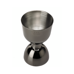 Barfly Heavy-Duty Gun Metal Black Straight Rim Bell Jigger 1oz & 2oz