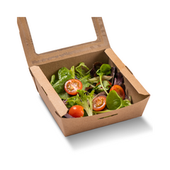 Compostable Medium Kraft Pasta Box with Window