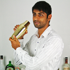 47 Ronin Two Piece Cocktail Shaker Polished Brass 14oz