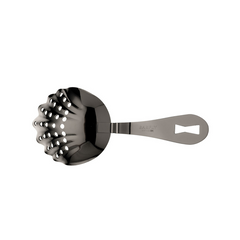 Barfly Gun Metal Black Scalloped Julep Bar Strainer