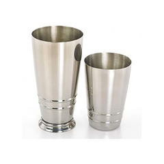 Barfly Stainless Steel Cocktail Shaker with Embossed Ribs Tin on Tin Set