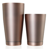 Barfly Diamond Lattice Shaker/Tin Set Antique Copper 28 & 18oz / 795.5 & 511.5ml