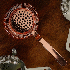 Copper Plated Sprung Julep Cocktail Strainer