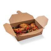 Kraft Compostable Hot Food Box 125 x 115mm