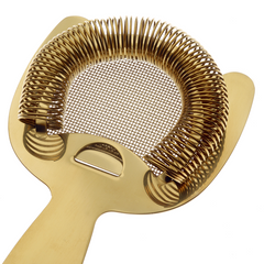 Barfly Fine Mesh Spring Bar Strainer Gold Plated