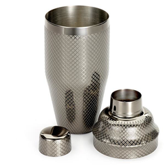 Barfly 3-Piece Diamond Lattice Japanese Style Shaker Set Black