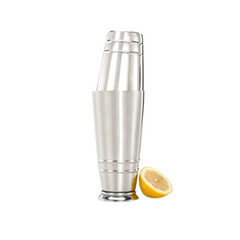 Barfly Stainless Steel Cocktail Shaker with Embossed Ribs Tin on Tin Set