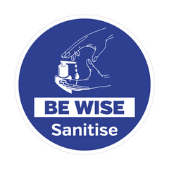 Be Wise Sanitise Floor Graphic 40cm