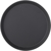 Black Non Slip Tray Round 11inch / 28cm