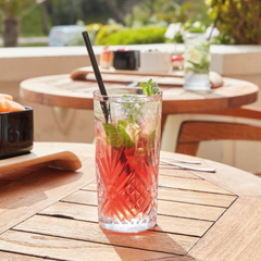 Broadway Crystal Cut Hiball Glasses 10oz / 280ml