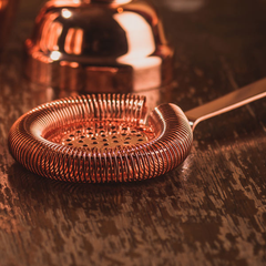Copper Plated Sprung Julep Cocktail Strainer