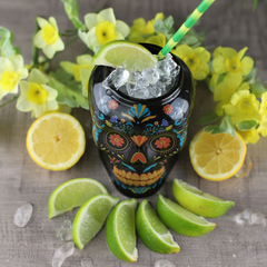 Ceramic Day of the Dead Skull Tiki Mug 19.25oz / 550ml