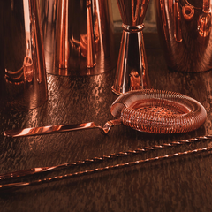 Copper Plated Sprung Julep Cocktail Strainer