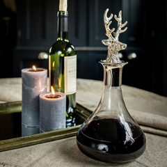 Decanter with Stag Head Stopper 44oz / 1.25ltr
