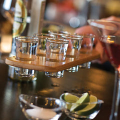 Drinks Paddle Board 6 Shot with 6 Hot Shot Glasses