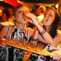 Drinks Paddle Board 6 Shot with 6 Hot Shot Glasses