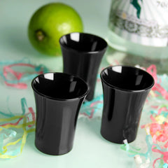 Econ Black Polystyrene Shot Glasses CE 0.9oz / 25ml