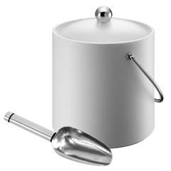 Elia Insulated Ice Bucket with Scoop White 3ltr