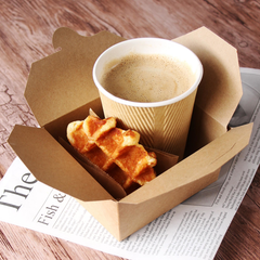 Kraft Compostable Hot Food Box 125 x 115mm
