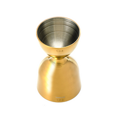 Barfly Heavy-Duty Gold Straight Rim Bell Jigger 1oz & 2oz