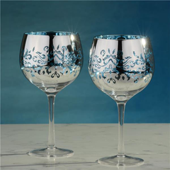 Filigree Gin Glasses Blue 24.65oz / 700ml