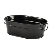 Galvanised Steel Serving Pail Black 15 x 23 x 7cm
