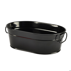 Galvanised Steel Serving Pail Black 15 x 23 x 7cm