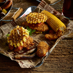 Galvanised Steel Serving Tray 31.5 x 21.5 x 2cm