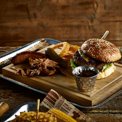 Galvanised Steel Serving Tray 37 x 26.5 x 2cm