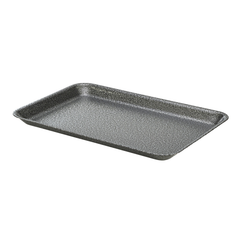 Galvanised Steel Serving Tray Hammered Silver 31.5 x 21.5cm