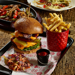 Galvanised Steel Serving Tray Matte Black 31.5 x 21.5cm