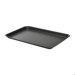 Galvanised Steel Serving Tray Matte Black 37 x 26.5cm