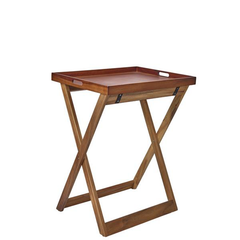 GenWare Acacia Wood Butler Tray Stand