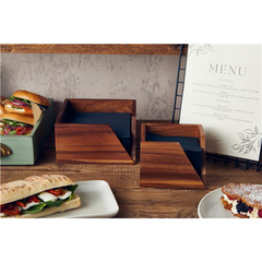GenWare Acacia Wood Serviette Holder 14 x 10cm