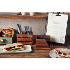 GenWare Acacia Wood Serviette Holder 18.6 x 10cm