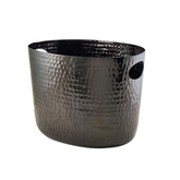 GenWare Black Aluminium Hammered Wine Bucket 30.5cm