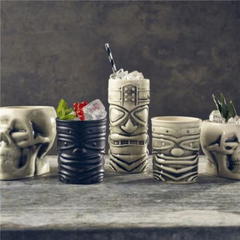 Genware Cast Iron Effect Tiki Mug 12.75oz / 360ml