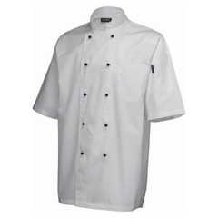 Genware White Superior Jacket Short Sleeve ( Direct Delivery )