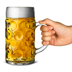 German Beer Stein Glass 2 Pint / 1.1ltr