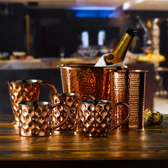 Hammered Copper Bottle Holder