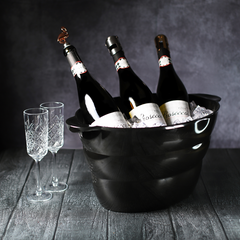 Large Black Polystyrene Oval Drinks Pail Party Tub